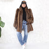 1980s Puff-Shoulder Fur Coat