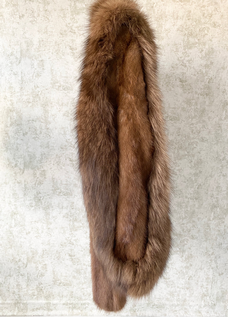 1980s Puff-Shoulder Fur Coat