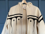 1980s Cream Wool Blanket Coat