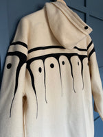 1980s Cream Wool Blanket Coat
