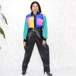 1990s Silk Colour Block Shirt