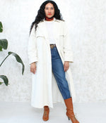 1980s Cream Trench Coat