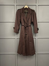 1980s Striped Wool Trench