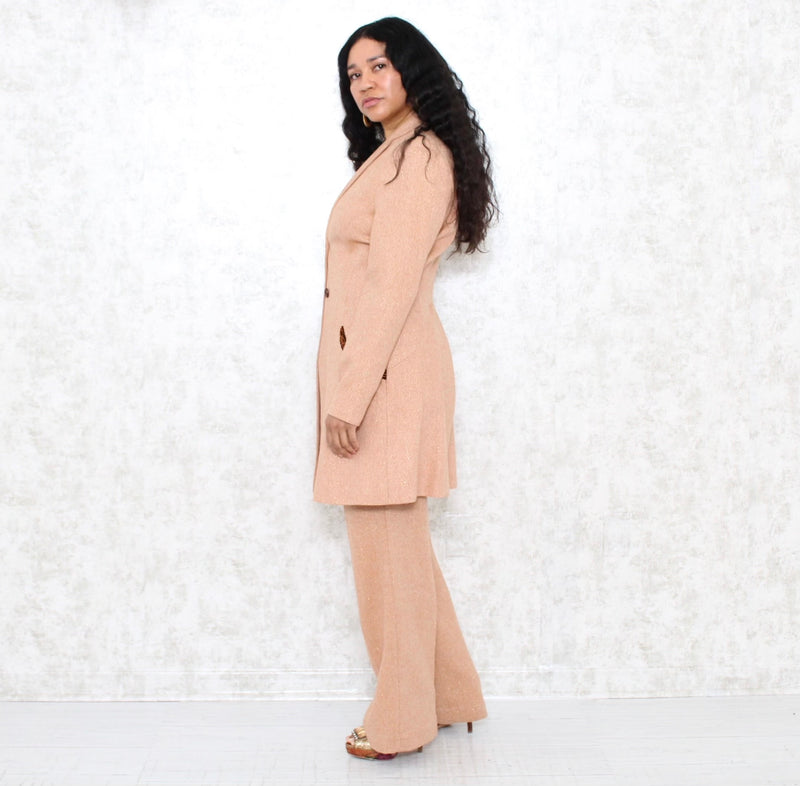 1999 Bill Blass Metallic Thread Pant Suit