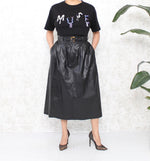 Fabulous '80s Full Leather Skirt