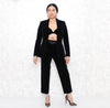 1970s Fitted Black Velvet Blazer