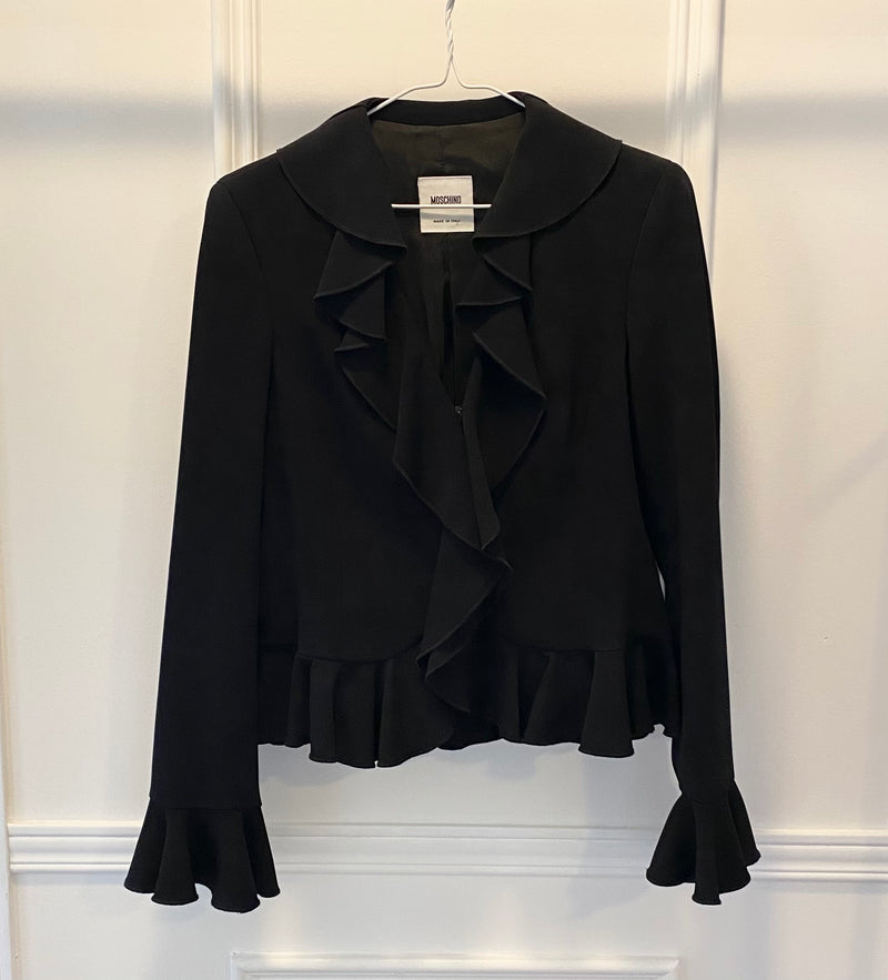Vintage Designer Ruffle Blazer