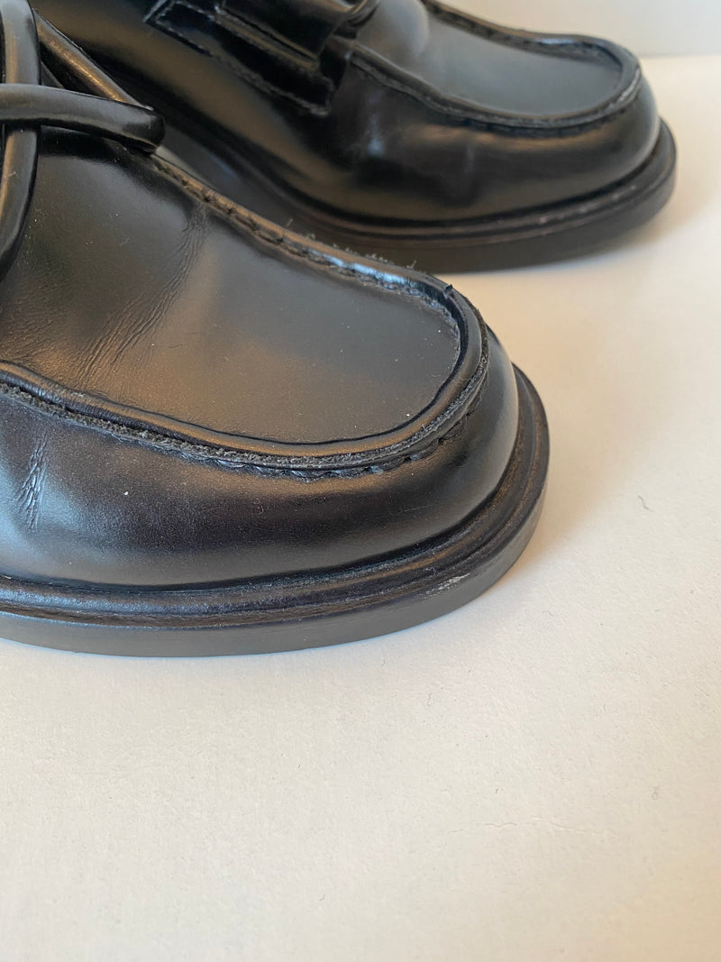 Vintage Chunky Heel Loafers