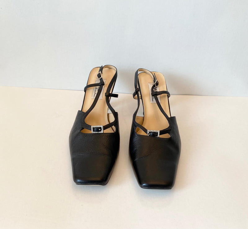Square Toe Slingbacks by Lewre