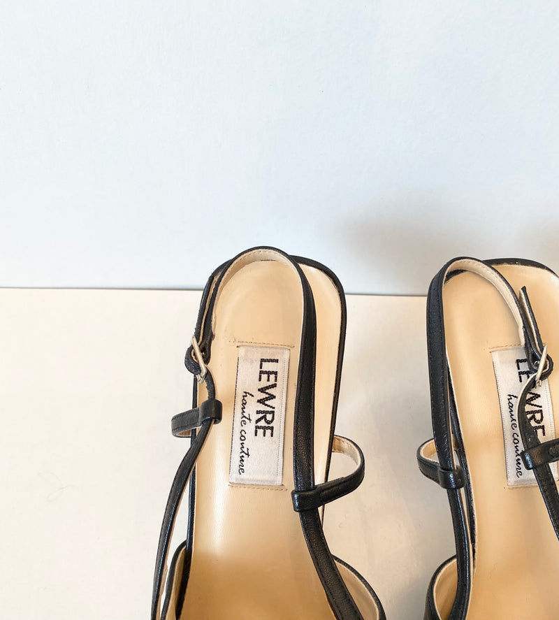 Square Toe Slingbacks by Lewre