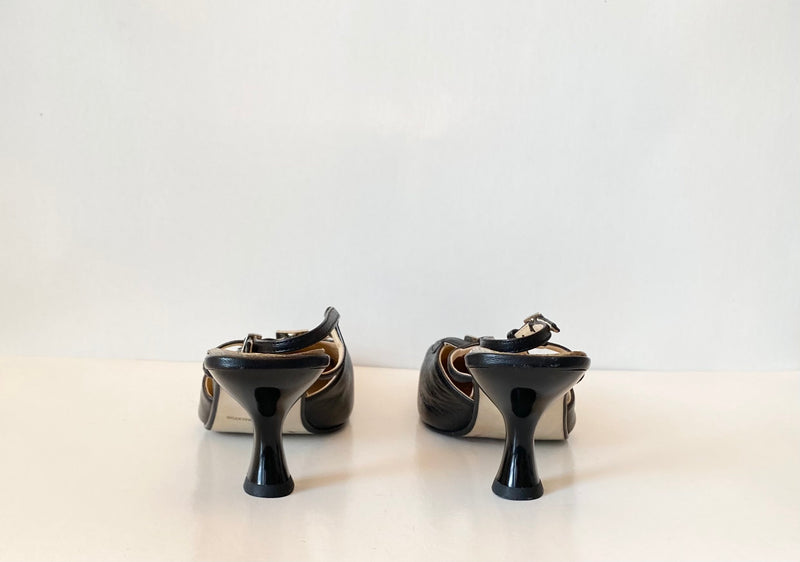 Square Toe Slingbacks by Lewre