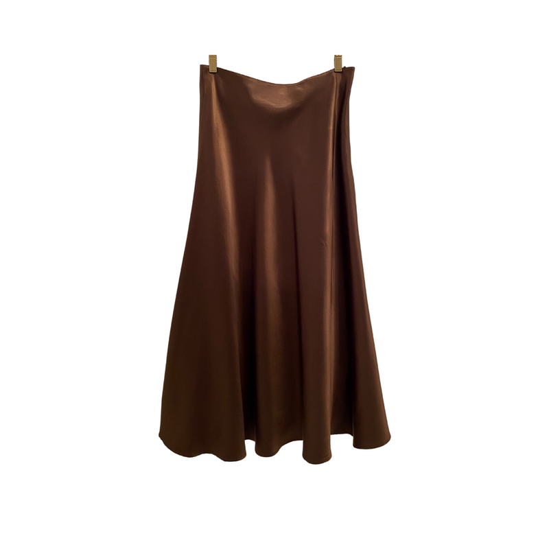 Y2K Satin Midi Skirt