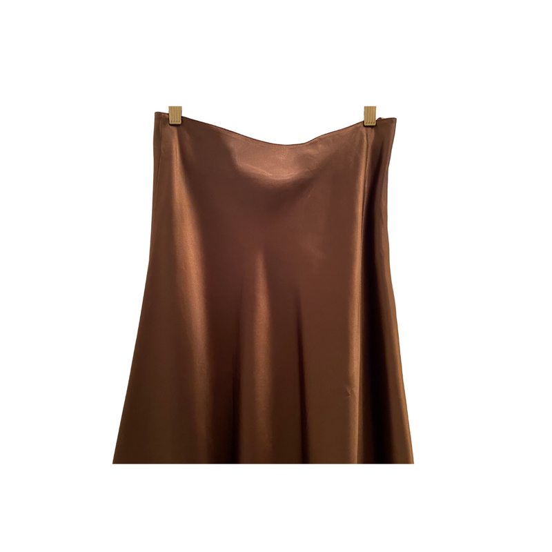 Y2K Satin Midi Skirt