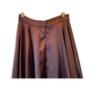 1980s Brown Satin Maxi Skirt