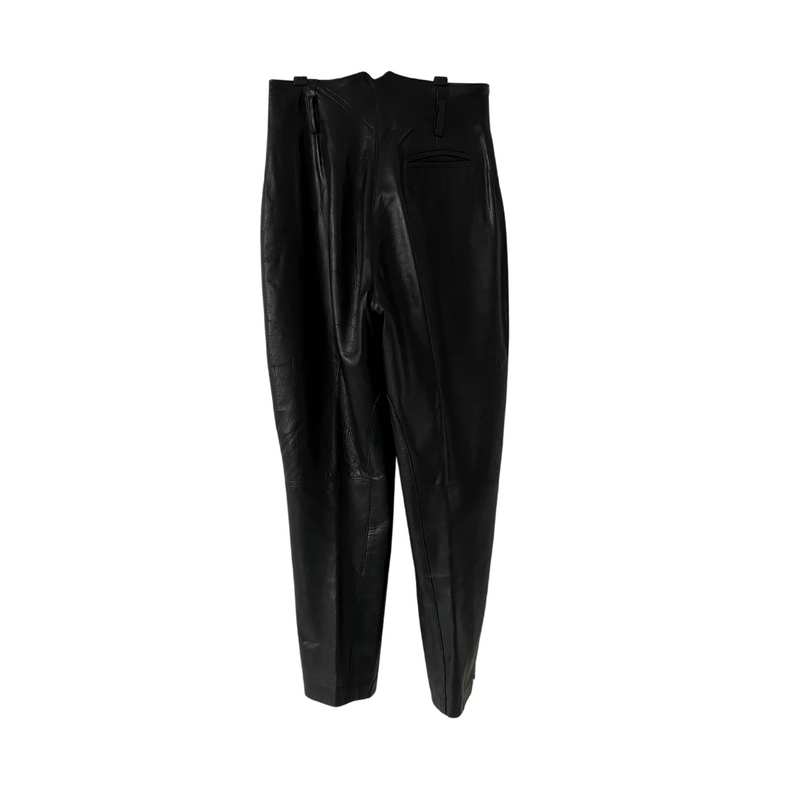 ON HOLD...1980s High Waisted Leather Trousers