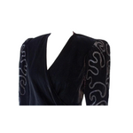 1980s Puff-Shoulder Velvet Blazer