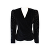 1980s Puff-Shoulder Velvet Blazer