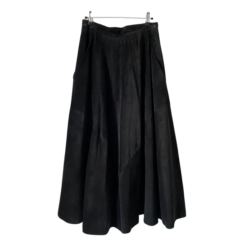 1980s Full Suede Maxi Skirt