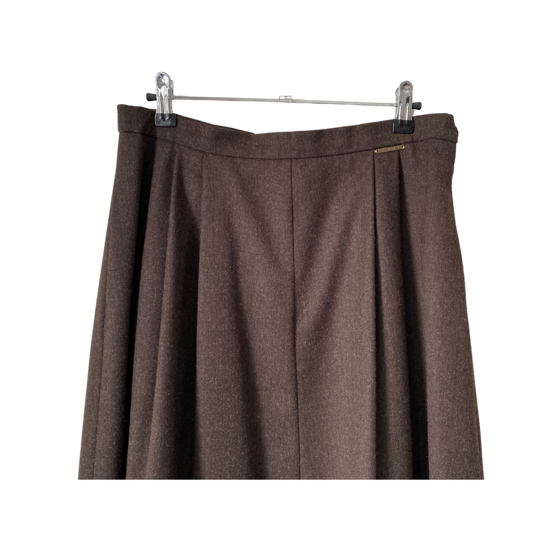 1970s Wool Skirt with Embroidered Side Slits