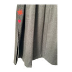 1970s Wool Skirt with Embroidered Side Slits