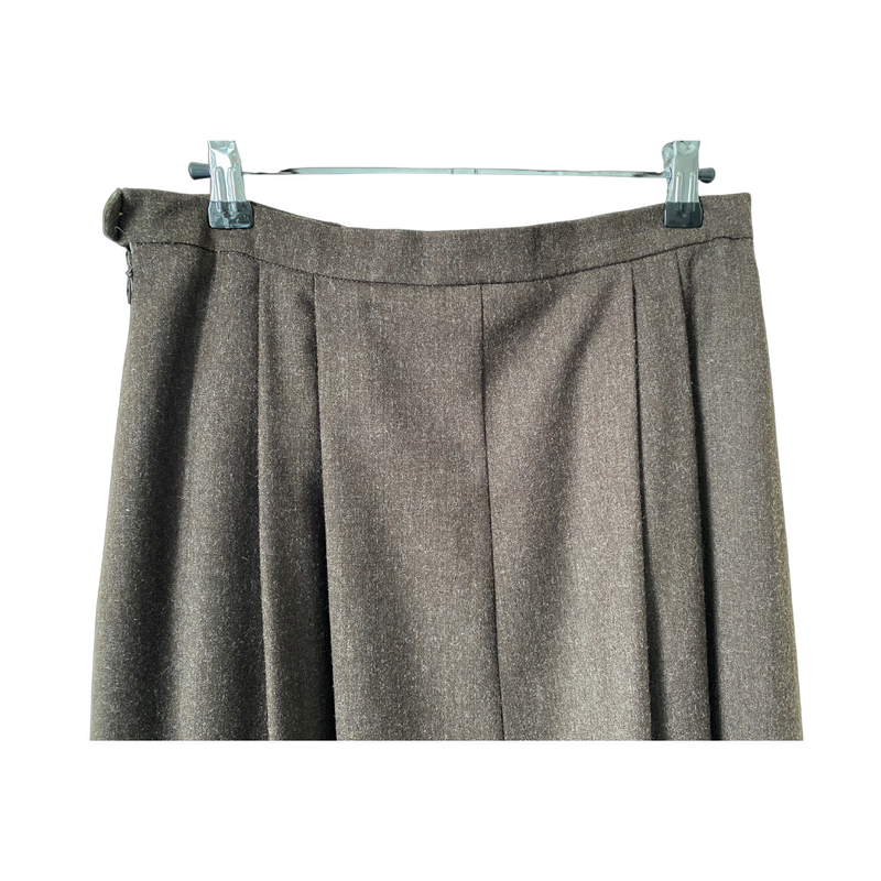 1970s Wool Skirt with Embroidered Side Slits