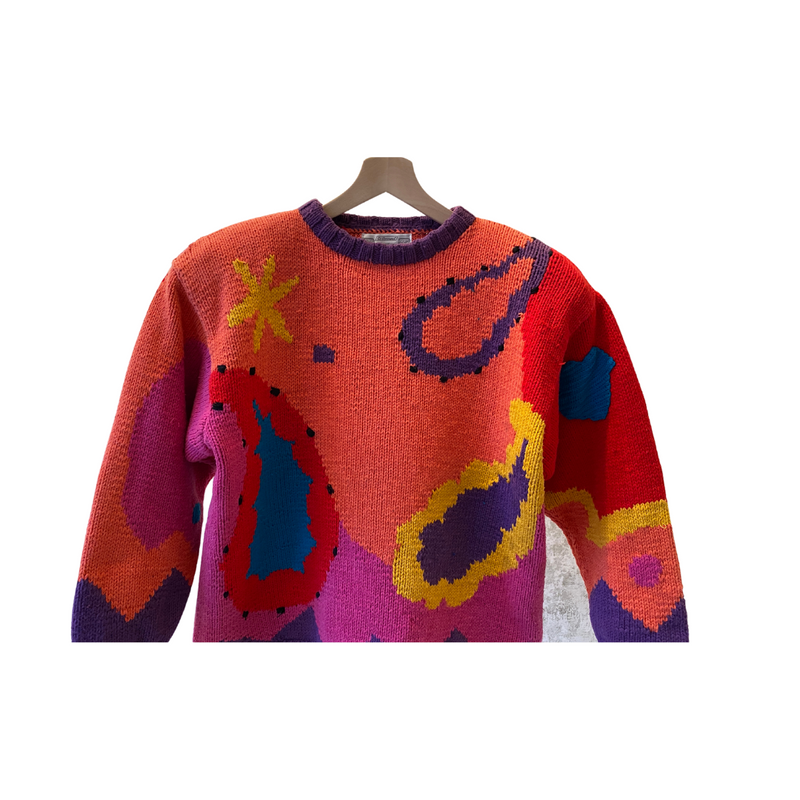 1980s Abstract Print Sweater