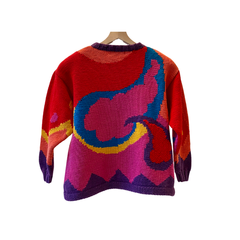 1980s Abstract Print Sweater
