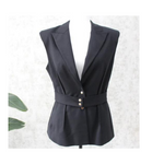 1980s Structured Waistcoat with Belt