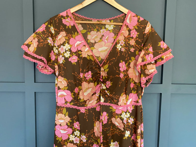 1970s Batwing House Dress