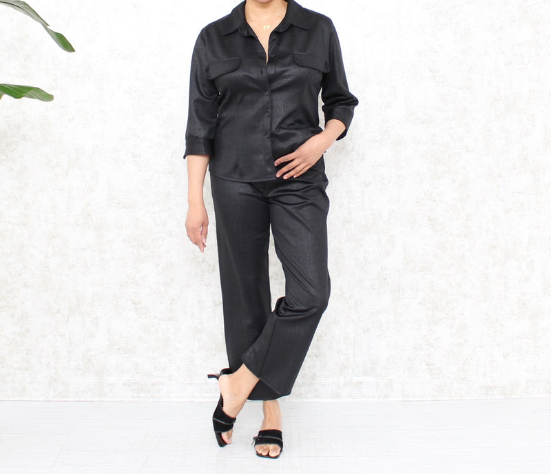 1970s Cropped Pants and Shirt Set