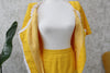 1980s Yellow Peplum Skirt-Suit