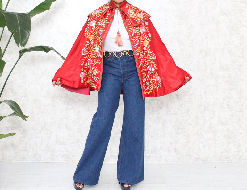 1940s Silk Embroidered Matador Cape