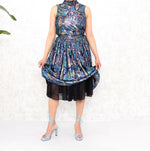 1980s Metallic Skirt-Set