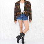Vintage Cropped Southwestern Blazer