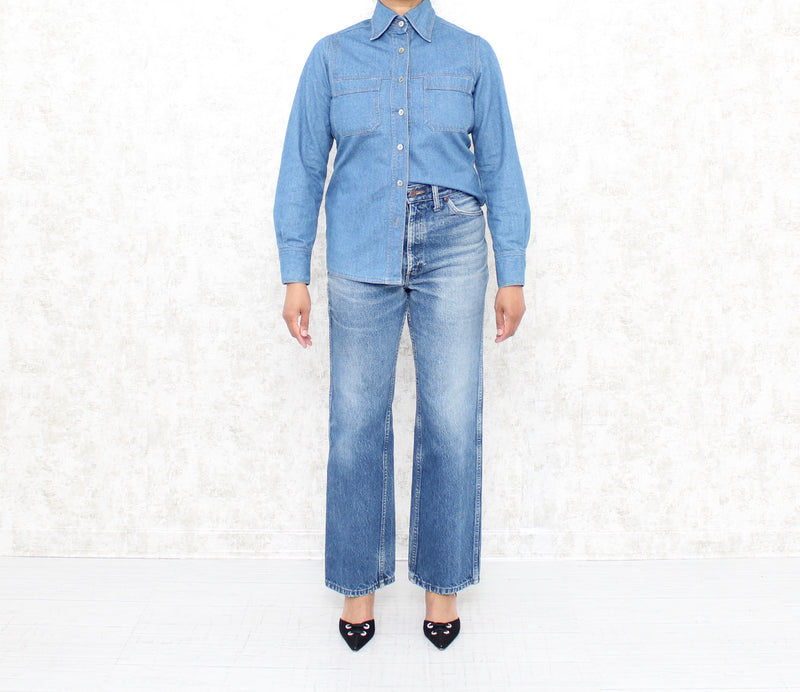 '70s Denim Button Down Shirt